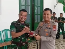 Kompak : Kapolres Pandeglang dan Jajaran Beri Ucapan HUT ke-80 TNI ke Kodim 0601