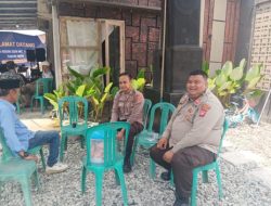 Anggota Polsek Rangkasbitung Polres Lebak Sambangi Kades Kalanganyar Sampaikan Pesan Kamtibmas