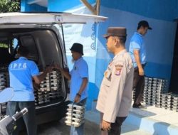 Bhabinkamtibmas Polsek Rangkasbitung Polres Lebak Monitoring Penyaluran MBG Ke Sekolah  