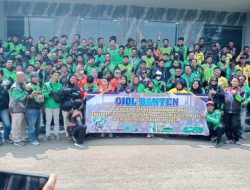 Serikat Ojol Banten Bersatu Terima Bansos dari Kapolda Banten