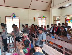 Rayakan Natal, Polri Ubah Posko Pengungsian Jadi Gereja di Sumut