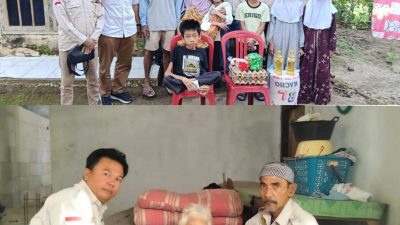 Tanamkan Sosial Jelang Idul Fitri, Tim GWI Cilegon Bagikan Paket Sembako dan Santuni Yatim