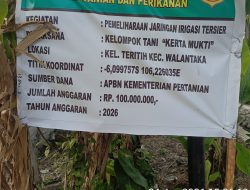 Proyek Irigasi di Kelurahan Teritih-Walantaka Diduga Abaikan K3 dan Tidak Sesuai RAB