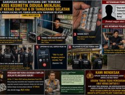 Gabungan Media Bersama GWI Temukan Kios Kosmetik Diduga Menjual Obat Keras Daftar G di Tangerang Selatan