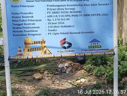 Proyek  Pembangunan Jalan Terondol – Priyayi Terindikasi Molor, Kemampuan Keuangan Kontraktor Dipertanyakan