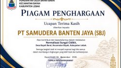 Normalisasi Sungai Cidikit Rampung, Pemdes Bayah Barat Beri Penghargaan kepada PT SBJ